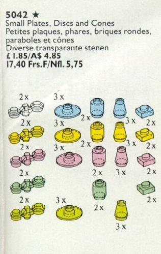LEGO® Service Packs 5042 — LEGO Space Light and Radar Plates, Disks and Cones (Transparent Lights) Set