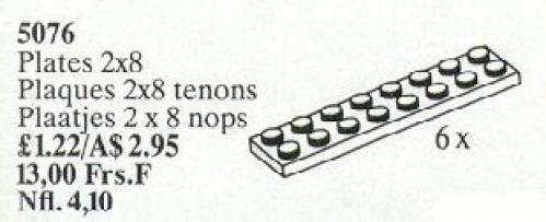 LEGO® Service Packs 5076 — LEGO Plates 2 x 8 White Set