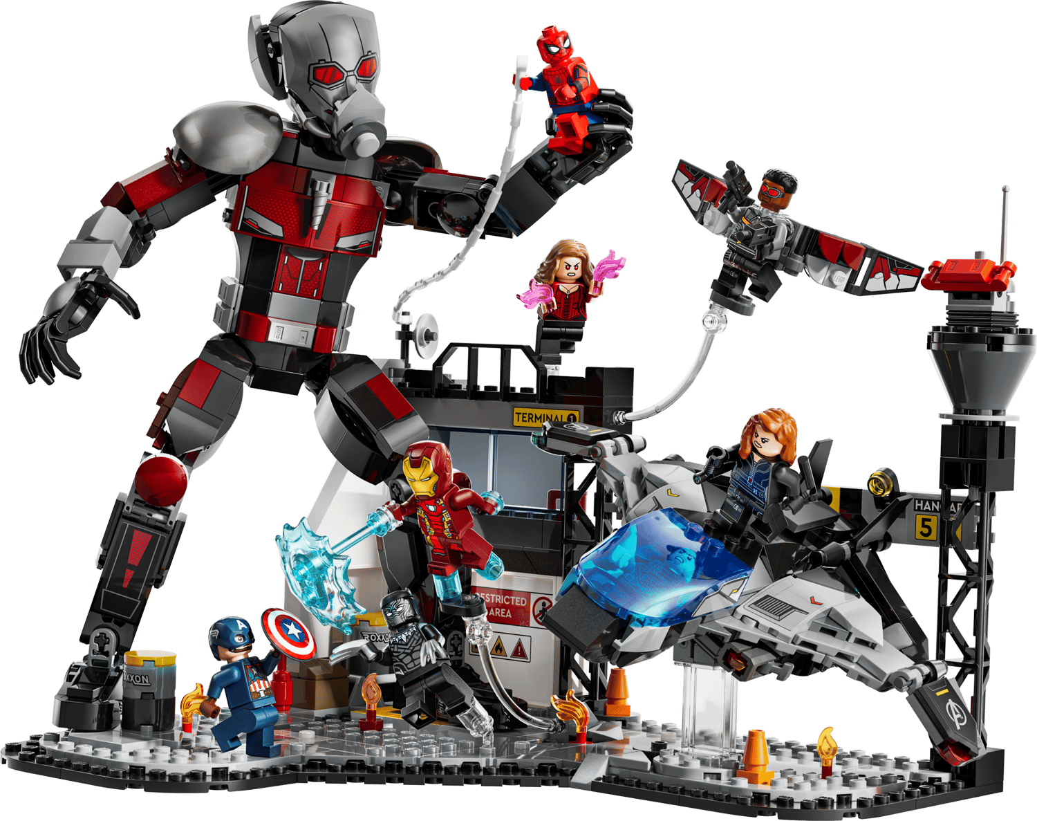 LEGO® Marvel 76314 — Captain America: Civil War Actionduell